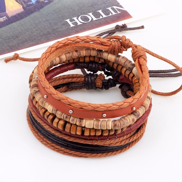 Fashion Assorted Leather Bracelets - Picture 3 of 5